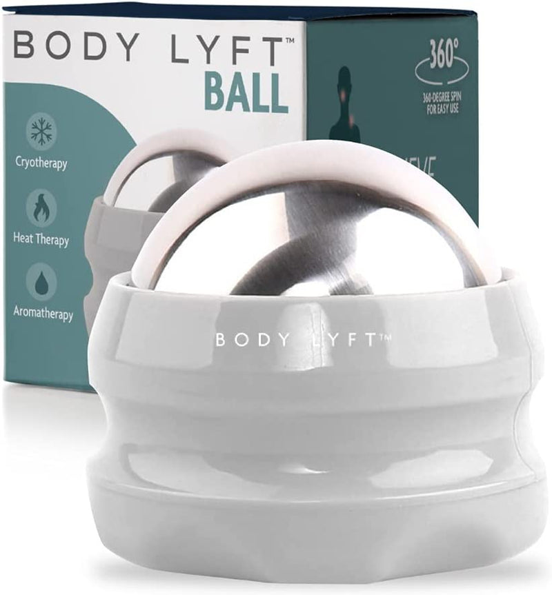 Body Lyft Crypsphere Cold Massage Roller Ball for Neck Shoulder Knee Feet Handheld stainless Steel Deep Tissue Ice Massager Ball for Muscle Pain